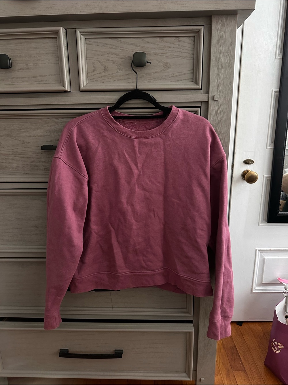 Girlfriend collective purple crewneck unisex size medium